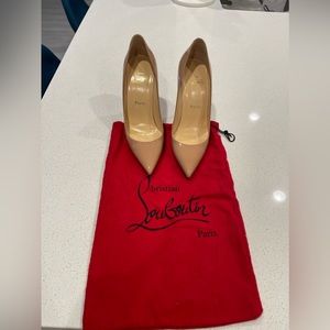 Nude Patent Christian Loubiton “So Kate 120” Size 7